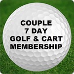 M - Adult Couple Golf & Power Cart Membership - 7 day