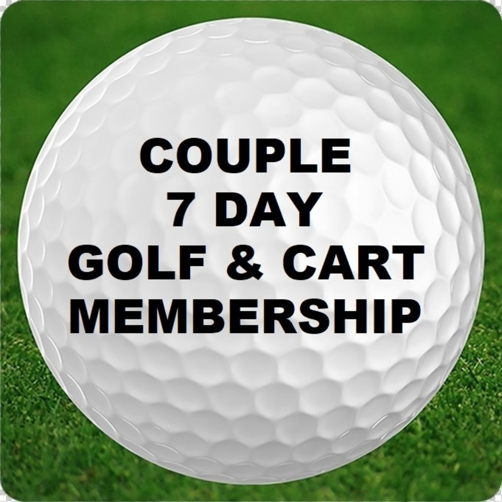 M - Adult Couple Golf & Power Cart Membership - 7 day