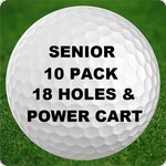 10 Round - Senior - 18 Holes Golf with 1/2 Power Cart