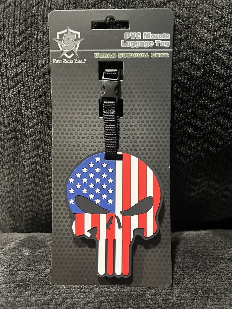5ive Star Gear Patriotic Punisher Morale Luggage Tag