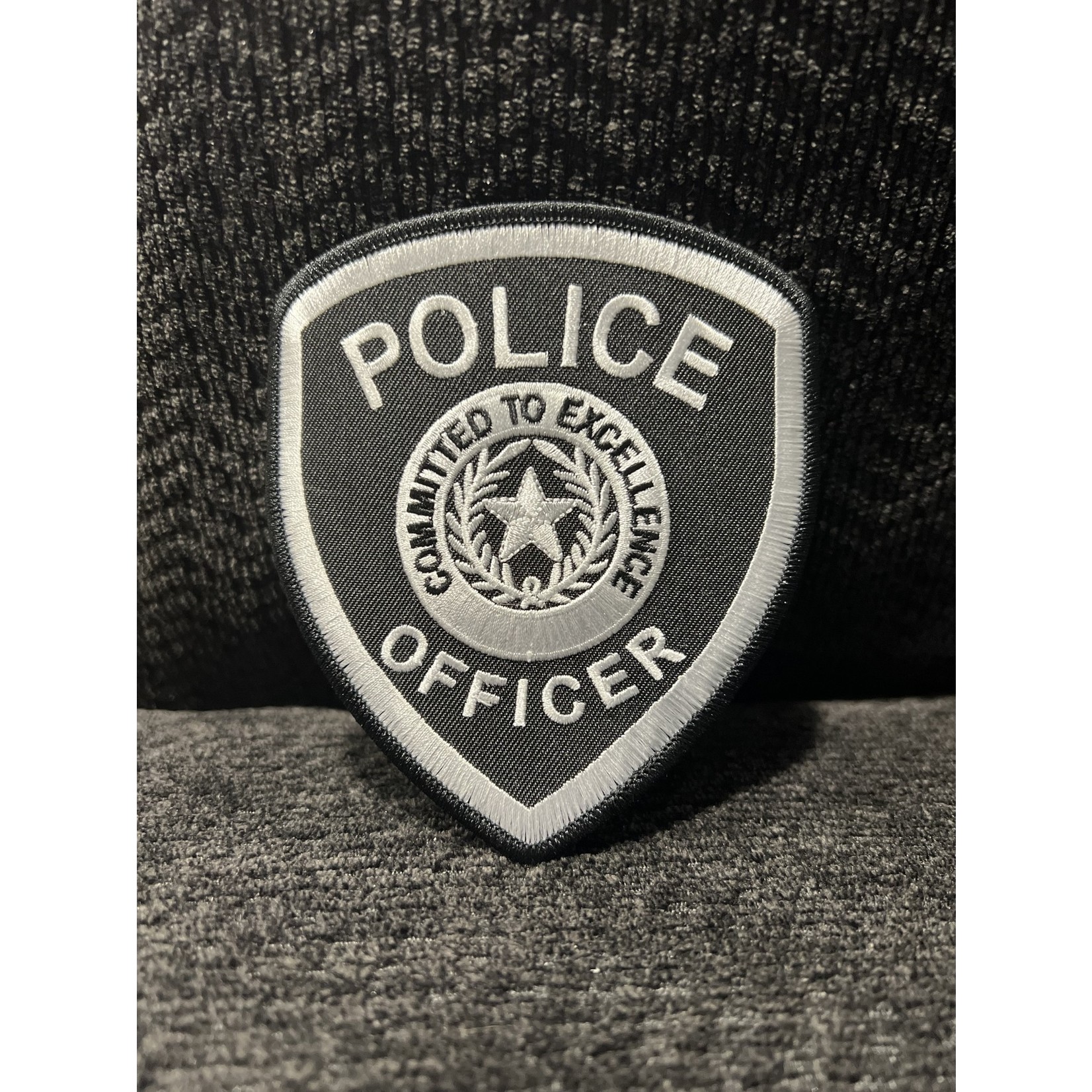 Police Shoulder Patch Black/White - Frontline Essentials