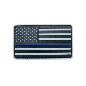 5ive Star Gear Morale Patch, US Flag Grey W/ Blue Stripe