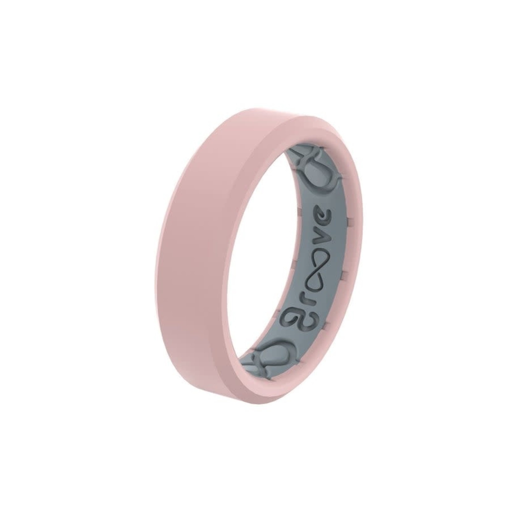 Groovelife GROOVE RING® EDGE ROSE QUARTZ THIN