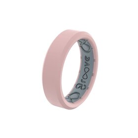 Groovelife GROOVE RING® EDGE ROSE QUARTZ THIN