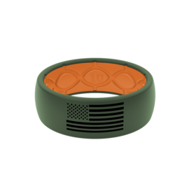 Groovelife GROOVE RING® HERO - AMERICA MOSS GREEN & BLACK FLAG