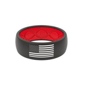 Groovelife GROOVE RING® HERO - AMERICA BLACK & WHITE FLAG