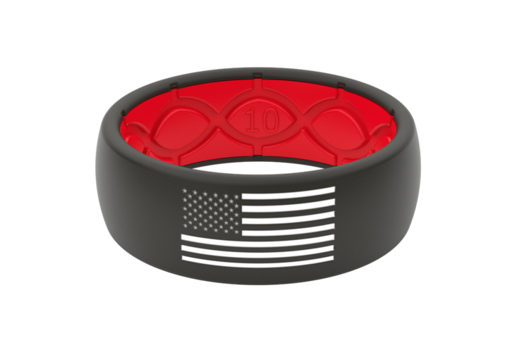 Groovelife GROOVE RING® HERO - AMERICA BLACK & WHITE FLAG