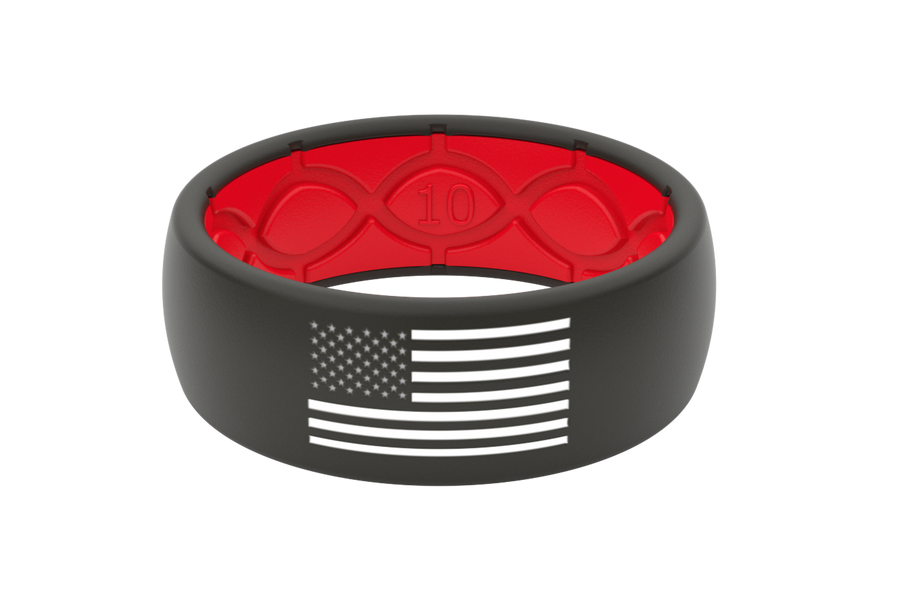 GROOVE RING HERO AMERICA BLACK WHITE FLAG Frontline Essentials