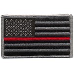 Hero's Pride U.S. Flag, Grey/Black, Red Stripe, 3-3/8 x 2“