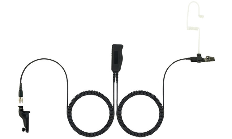 Ear Hugger Two Wire Surveillance Kit with Quick Disconnect for Motorola APX, XPR