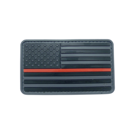 5ive Star Gear Morale Patch - US FLAG BLACK W/ RED  STRIPE