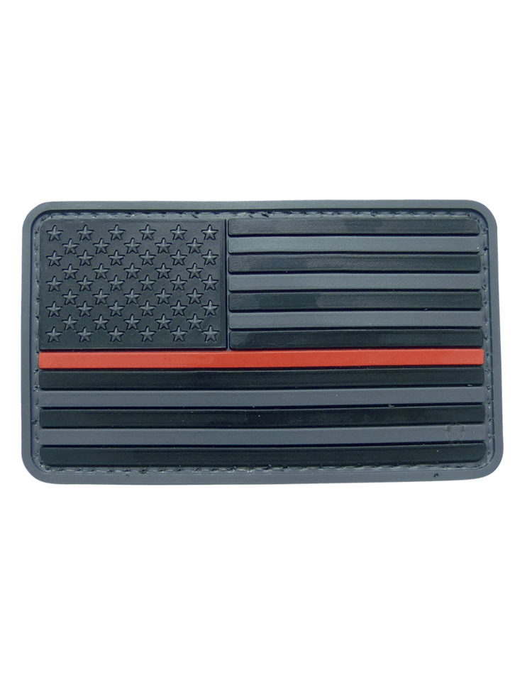 5ive Star Gear Morale Patch - US FLAG BLACK W/ RED  STRIPE
