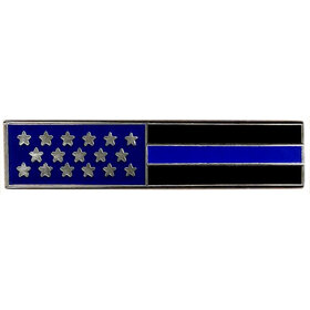 Hero's Pride American Flag Pin Blue/Black Stripes