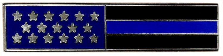 Hero's Pride American Flag Pin Blue/Black Stripes