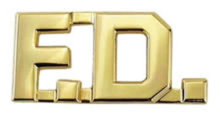 Hero's Pride F.D. Metal Lettering 3/8"