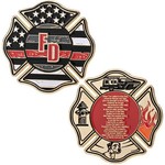 Thin Blue Line Challenge Coin - Fire Prayer