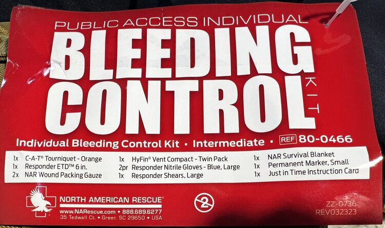 North American Rescue IFAK Bleeding Control Kit