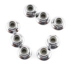 Traxxas #3647 Traxxas 4mm Steel Flanged Serrated Nylon Locknut (8)