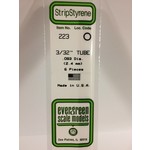 Evergreen Scale Models Evergreen 223 - .093" (2.4MM) OD OPAQUE WHITE POLYSTYRENE TUBING