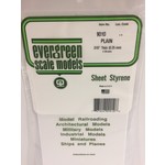 Evergreen Scale Models Evergreen 9010 - .010" (.25MM) PLAIN OPAQUE WHITE POLYSTYRENE SHEET
