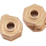 Hot Racing #TRXF21HC Hot Racing Traxxas TRX-4 Brass Heavy Metal Knuckle Portal Cover (2) (41g)