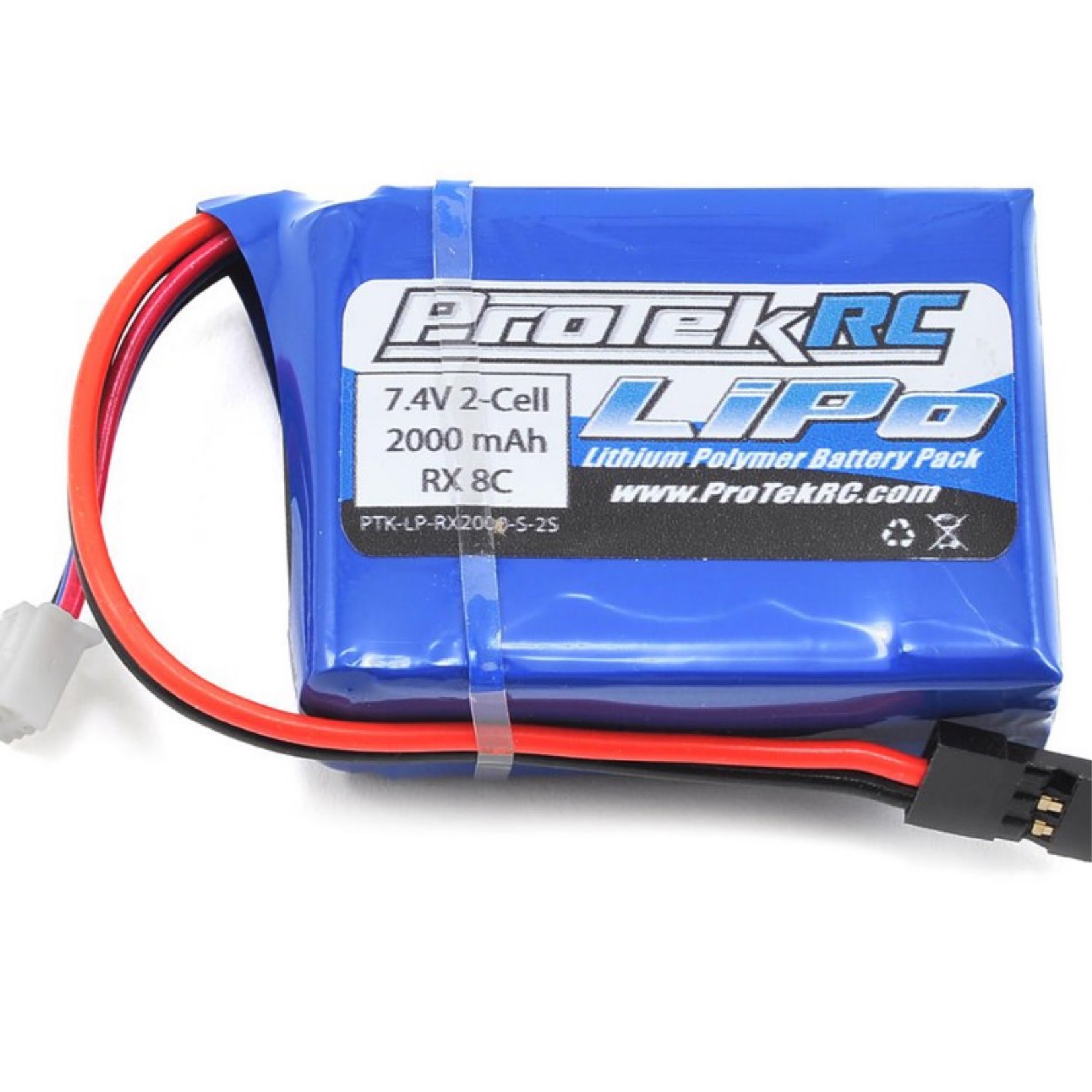 ProTek RC #PTK-5171  ProTek RC LiPo HB & Losi 8IGHT Receiver Battery Pack (7.4V/2000mAh)
