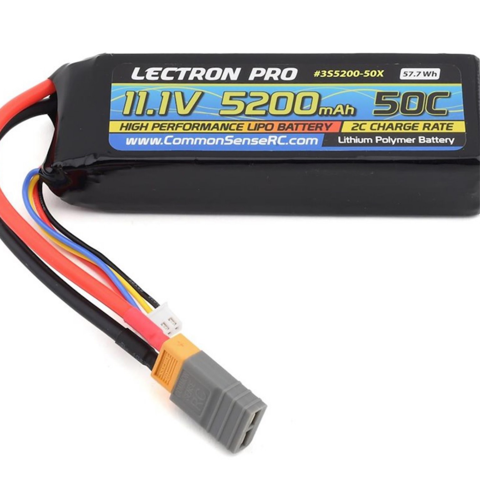 Common Sense RC Common Sense RC Lectron Pro 3S 50C LiPo Battery w/XT60 (11.1V/5200mAh) #3S5200-50X