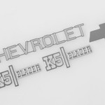 RC4WD #Z-S1560  RC4WD Chevrolet Blazer Metal Emblem Set
