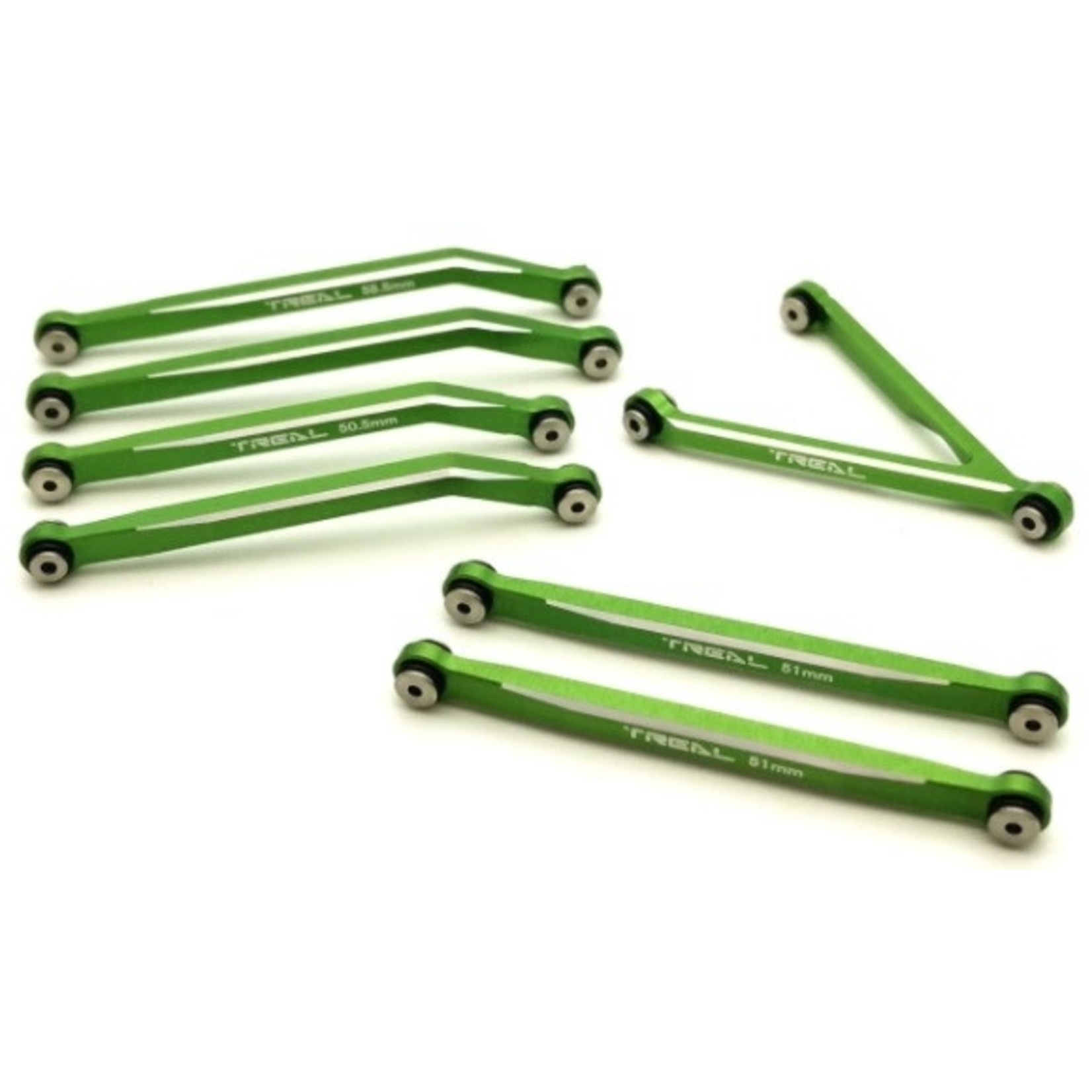 Treal #X002Y9B2S5 Treal Aluminum High Clearance Link Set for SCX24 C-10 Jeep (Green)