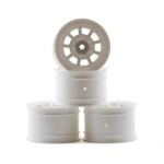 JConcepts #3398W JConcepts 9 Shot 2.2 Dirt Oval Rear Wheels (White) (4) (B6.1/XB2/RB7/YZ2) w/12mm Hex