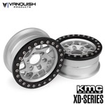 Vanquish Products #VPS07711 Vanquish Products KMC XD127 Bully 1.9 Beadlock Crawler Wheels (Silver) (2)
