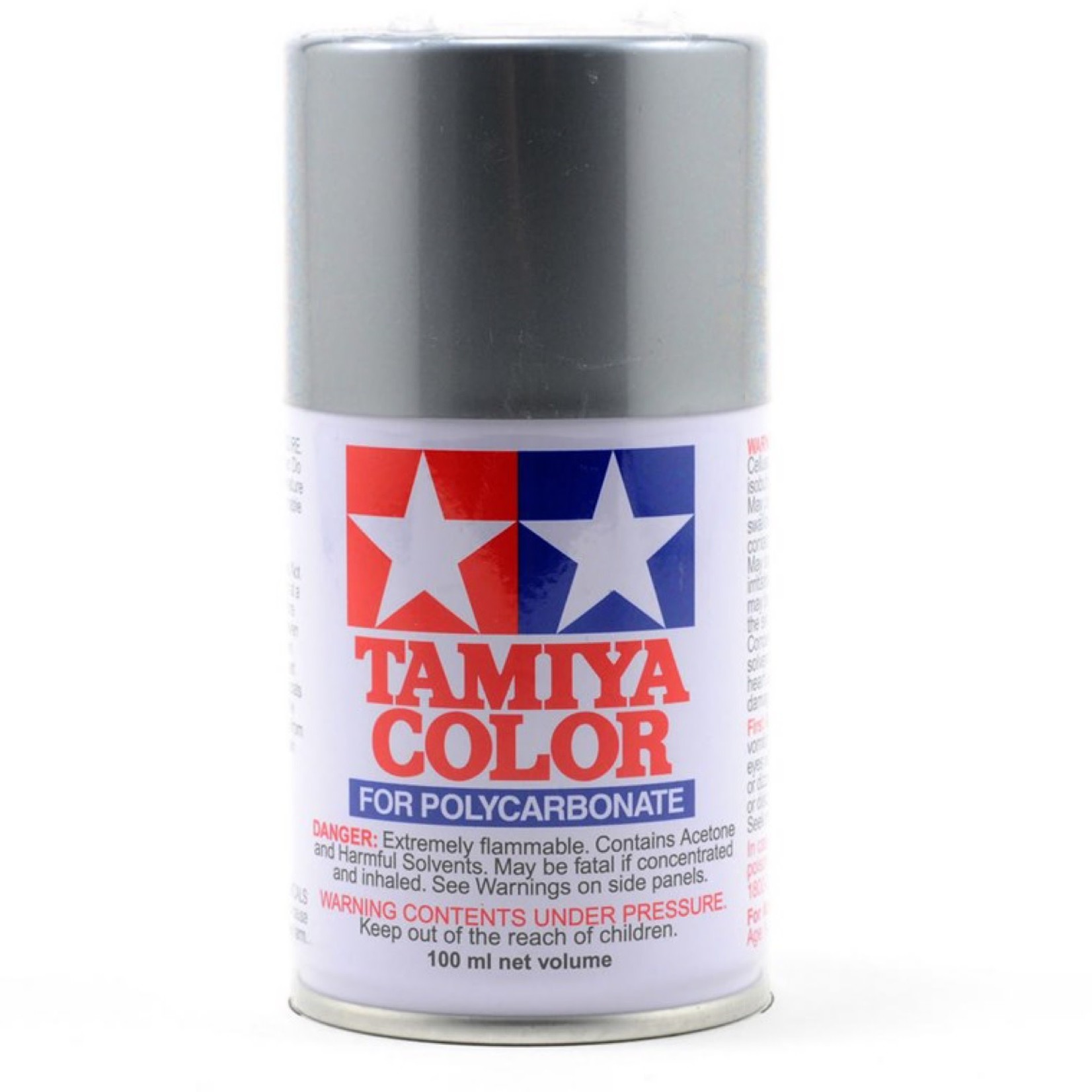Tamiya #PS-12 Tamiya  Silver Lexan Spray Paint (3oz) (86012)
