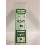 Evergreen Scale Models Evergreen 104 - .010" X .080" OPAQUE WHITE POLYSTYRENE STRIP
