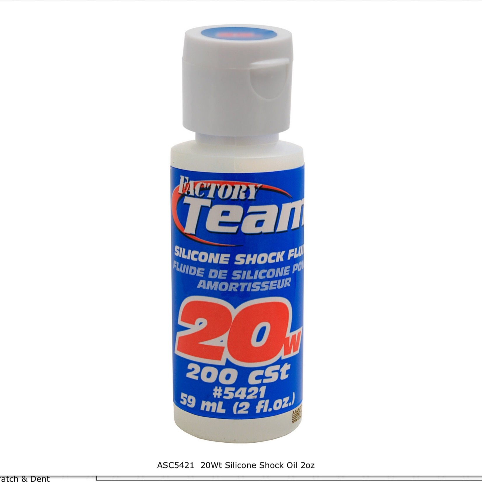 Team Associated #5421 Team Associated Silicone Shock Oil (2oz) (20wt)