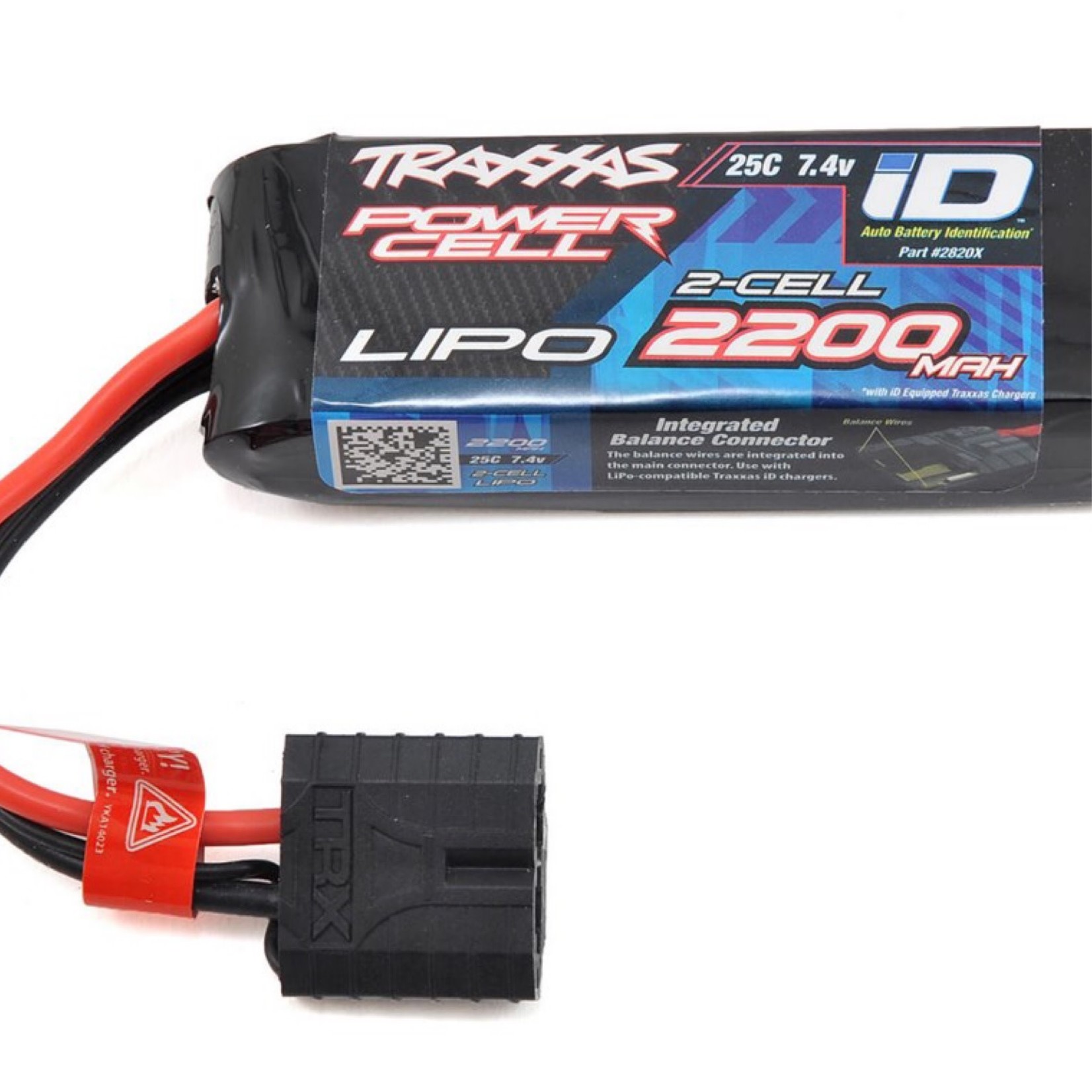 Traxxas #2820X Traxxas 2S "Power Cell" 25C LiPo Battery w/iD Traxxas Connector (7.4V/2200mAh)