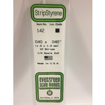 Evergreen Scale Models Evergreen 142 - .040" X .040" OPAQUE WHITE POLYSTYRENE STRIP