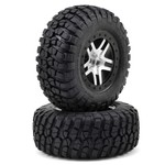 Traxxas Traxxas BFGoodrich Mud TA Rear Tires (2) (Satin Chrome) (S1) w/Split-Spoke Wheel #6873X
