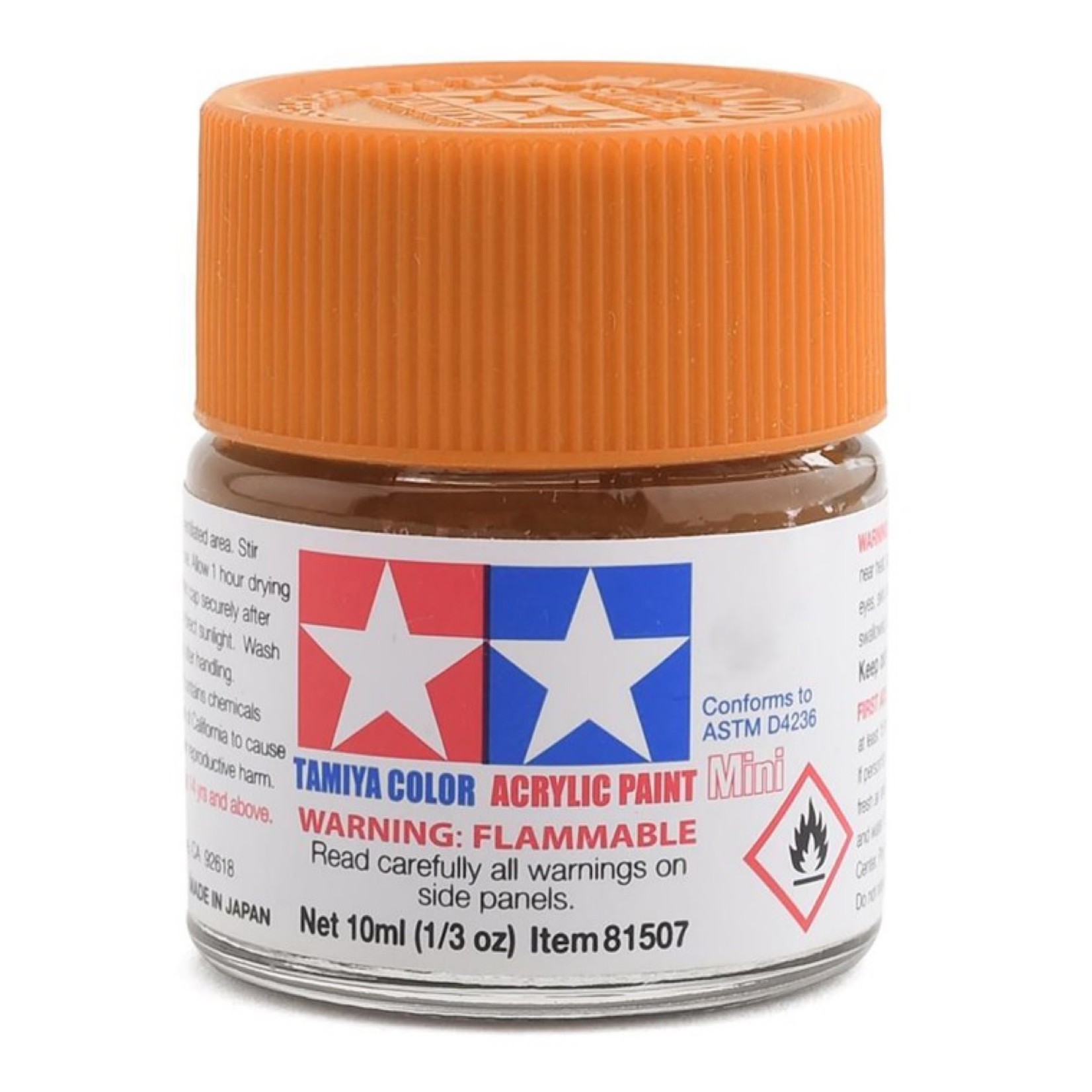 Tamiya #81526 Tamiya X-26 Clear Orange Acrylic Paint (10ml)