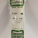 Evergreen Scale Models Evergreen 167 - .080" X .156" OPAQUE WHITE POLYSTYRENE STRIP