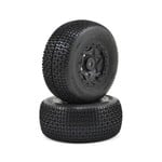 AKA Racing AKA Racing  Cityblock 3 Wide SC Pre-Mounted Tires (TEN-SCTE) (2) (Black) (Super Soft) w/12mm Hex #13020VRE