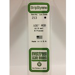 Evergreen Scale Models Evergreen 213 - .100" (2.5MM) OD WHITE POLYSTYRENE ROD