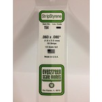 Evergreen Scale Models Evergreen 154 - .060" X .080" OPAQUE WHITE POLYSTYRENE STRIP