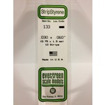 Evergreen Scale Models Evergreen 133 - .030" X .060" OPAQUE WHITE POLYSTYRENE STRIP