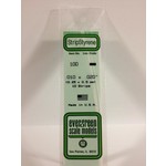 Evergreen Scale Models Evergreen 100 - .010" X .020" OPAQUE WHITE POLYSTYRENE STRIP