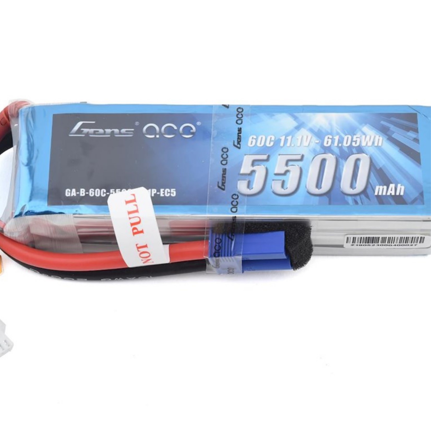Gens Ace #GEA3S550060E5 Gens Ace 3s LiPo Battery 60C (11.1V/5500mAh) w/EC5 Connector