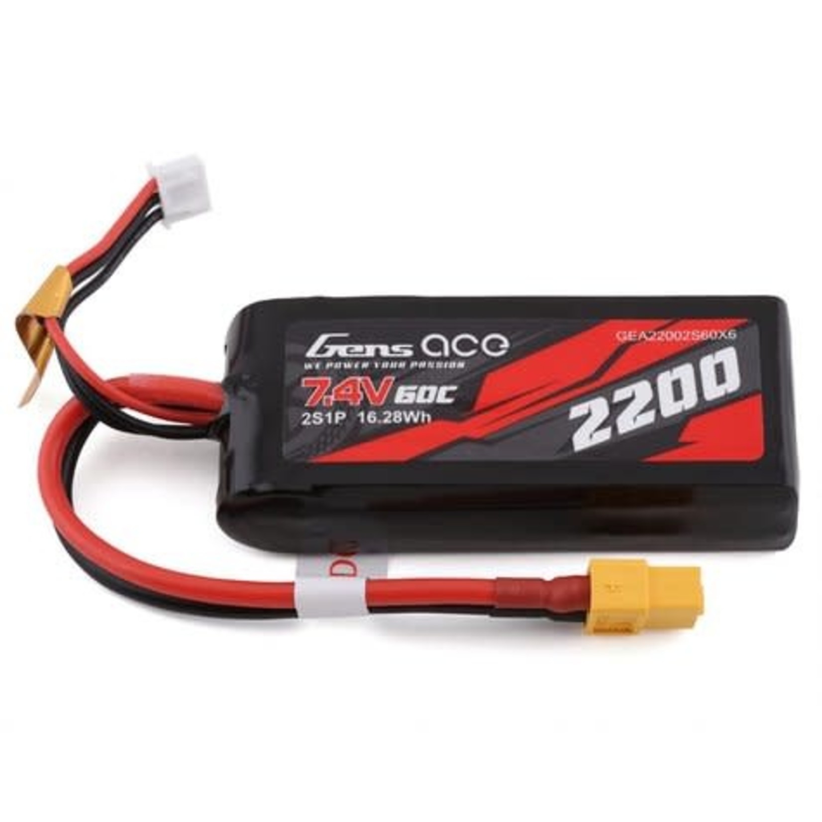 Gens Ace Gens Ace 2S LiPo Battery 60C (7.4V/2200mAh) w/XT-60 Connector #GEA22002S60X6