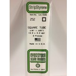 Evergreen Scale Models Evergreen 252 - .125" (3.2MM) OPAQUE WHITE POLYSTYRENE SQUARE TUBING