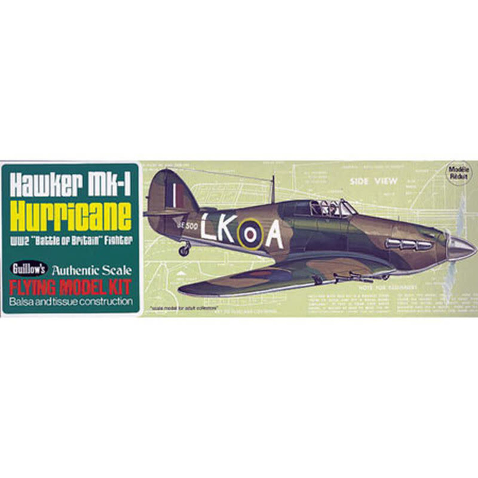Guillow Guillow Hawker MK-1 Hurricane Flying Model Kit #506