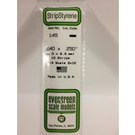 Evergreen Scale Models Evergreen 149 - .040" X .250" OPAQUE WHITE POLYSTYRENE STRIP