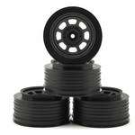 DE Racing DE Racing Speedway Short Course Wheels (Black) (4) (21.5mm Backspace) (Slash Rear) w/12mm Hex #DER-DS4-RB